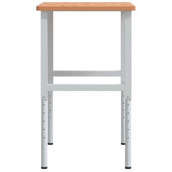 Werkbank rechthoekig 100x60x(71,5-98) cm massief beukenhout 6
