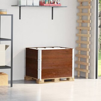 Palletopzetranden 3 st 80x60 cm massief grenenhout bruin 1