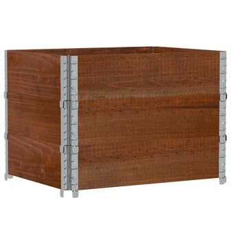 Palletopzetranden 3 st 80x60 cm massief grenenhout bruin 5