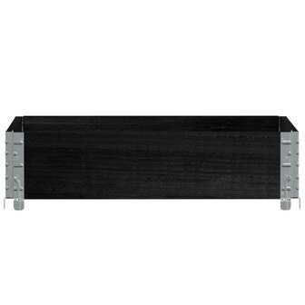 Palletopzetrand 80x60 cm massief grenenhout zwart 3