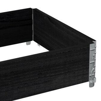 Palletopzetrand 80x60 cm massief grenenhout zwart 7