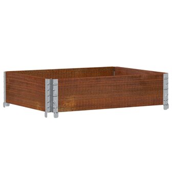 Palletopzetrand 80x60 cm massief grenenhout bruin 2