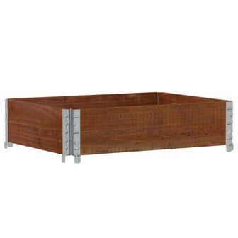 Palletopzetrand 80x60 cm massief grenenhout bruin 5
