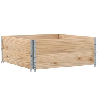 Palletopzetranden 2 st 100x100 cm massief grenenhout 2