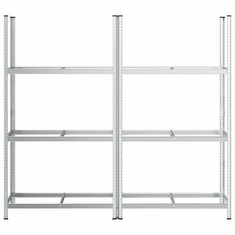 3-laags bandenrekken 2 st 110x40x200 cm staal zilverkleurig 4
