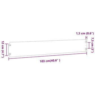 Gazonranden 10 st 15x103 cm koudgewalst staal wit 9
