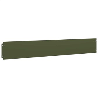 Gazonranden 10 st 15x103 cm koudgewalst staal olijfgroen 4