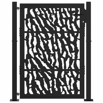 Poort met sporenontwerp 105x130 cm staal zwart 3