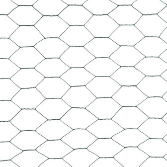 Kippengaas 25x1,2 m staal met PVC coating groen 4