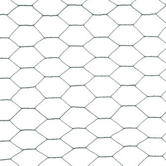 Kippengaas 25x1,2 m staal met PVC coating groen 4