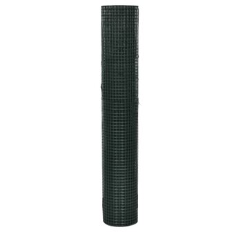 Kippengaas 25x1 m gegalvaniseerd staal met PVC-coating groen 2