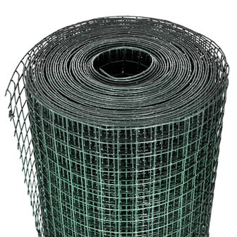 Kippengaas 25x1 m gegalvaniseerd staal met PVC-coating groen 3