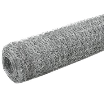 Kippengaas 25x1,2 m gegalvaniseerd staal zilverkleurig 2