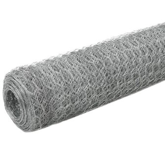 Kippengaas 25x1,2 m gegalvaniseerd staal zilverkleurig 2
