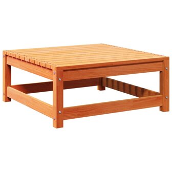 Tuinvoetenbank 70x70x30 cm massief grenenhout wasbruin 2