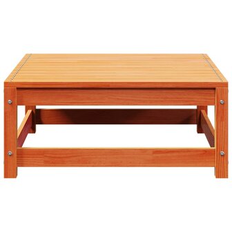 Tuinvoetenbank 70x70x30 cm massief grenenhout wasbruin 4