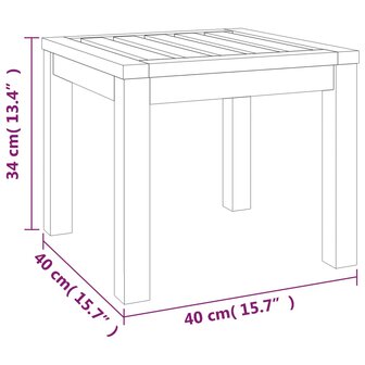 Tuinkrukjes 2 st met kussens 40x40x42 cm massief acaciahout 7