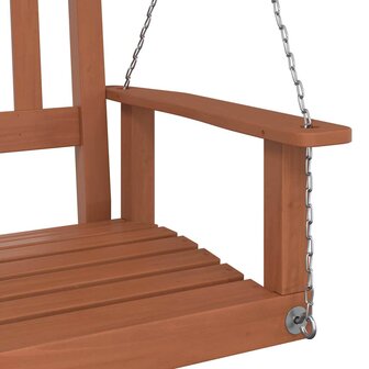 Tuinschommelbank met metalen kettingen massief vurenhout bruin 7