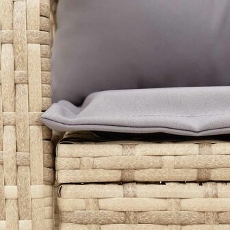 Tuinschommelstoel met kussens poly rattan beige 7