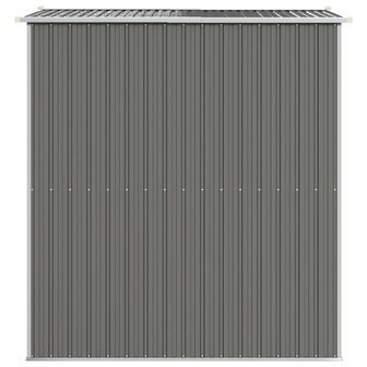 Tuinschuur 192x191x223 cm gegalvaniseerd staal lichtgrijs 5