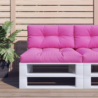 Palletkussen 80x40x12 cm stof roze 1