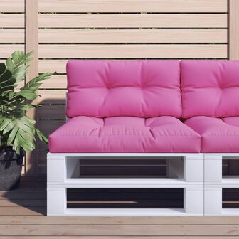 Palletkussens 2 st stof roze 1