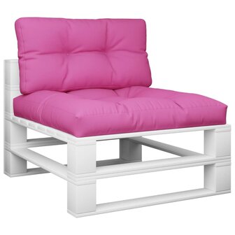 Palletkussens 2 st stof roze 3