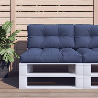 Palletkussen 80x40x12 cm stof marineblauw 1