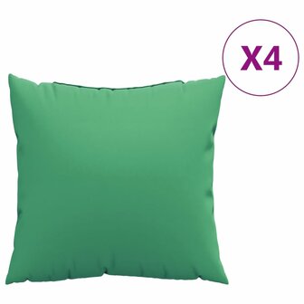 Bankkussens 4 st 40x40 cm stof groen 2