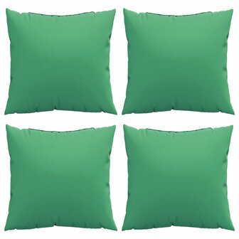 Bankkussens 4 st 40x40 cm stof groen 4