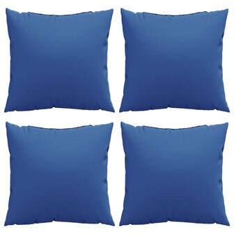 Bankkussens 4 st 40x40 cm stof koningsblauw 4