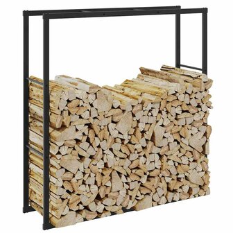 Haardhoutrek 110x30x116 cm staal zwart 1