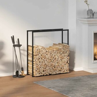 Haardhoutrek 110x30x116 cm staal zwart 3