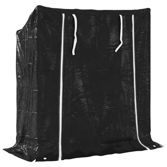 Haardhoutrek met regenhoes 100,5x40,5x110,5 cm staal 5