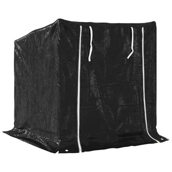 Haardhoutrek met regenhoes 100,5x80,5x110,5 cm staal 5