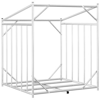 Haardhoutrek met regenhoes 100,5x80,5x110,5 cm staal 6