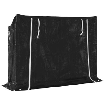 Haardhoutrek met regenhoes 151x40,5x110,5 cm staal 5