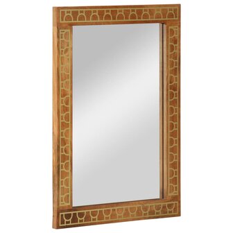 Badkamerspiegel 50x70x2,5 cm massief mangohout en glas 1