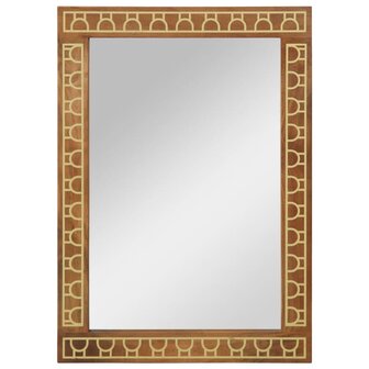 Badkamerspiegel 50x70x2,5 cm massief mangohout en glas 2