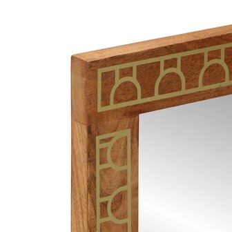Badkamerspiegel 50x70x2,5 cm massief mangohout en glas 6