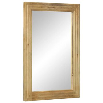 Badkamerspiegel 50x70x2,5 cm massief mangohout bruin 1