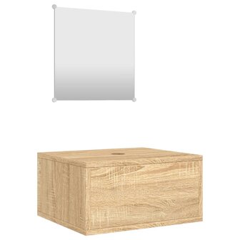   2-delige Badkamermeubelset bewerkt hout eikenkleurig 2