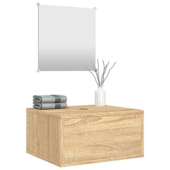   2-delige Badkamermeubelset bewerkt hout eikenkleurig 3