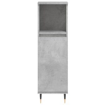 Badkamerkast 30x30x100 cm bewerkt hout betongrijs 5