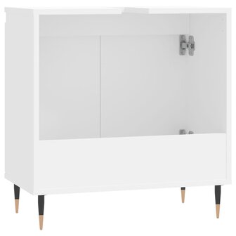 Badkamerkast 58x33x60 cm bewerkt hout wit 7
