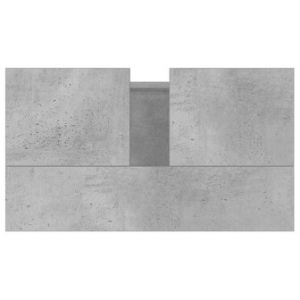 Badkamerkast 58x33x60 cm bewerkt hout betongrijs 8