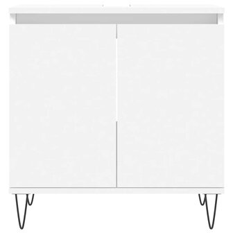 Badkamerkast 58x33x60 cm bewerkt hout wit 4