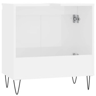 Badkamerkast 58x33x60 cm bewerkt hout hoogglans wit 7
