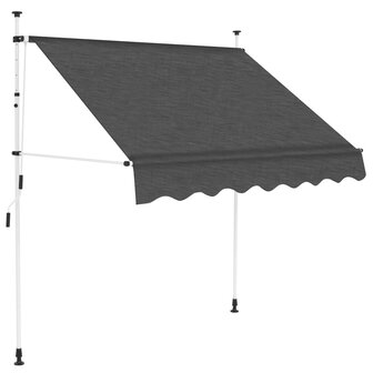Luifel handmatig uittrekbaar 150 cm antraciet 1
