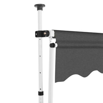 Luifel handmatig uittrekbaar 150 cm antraciet 3